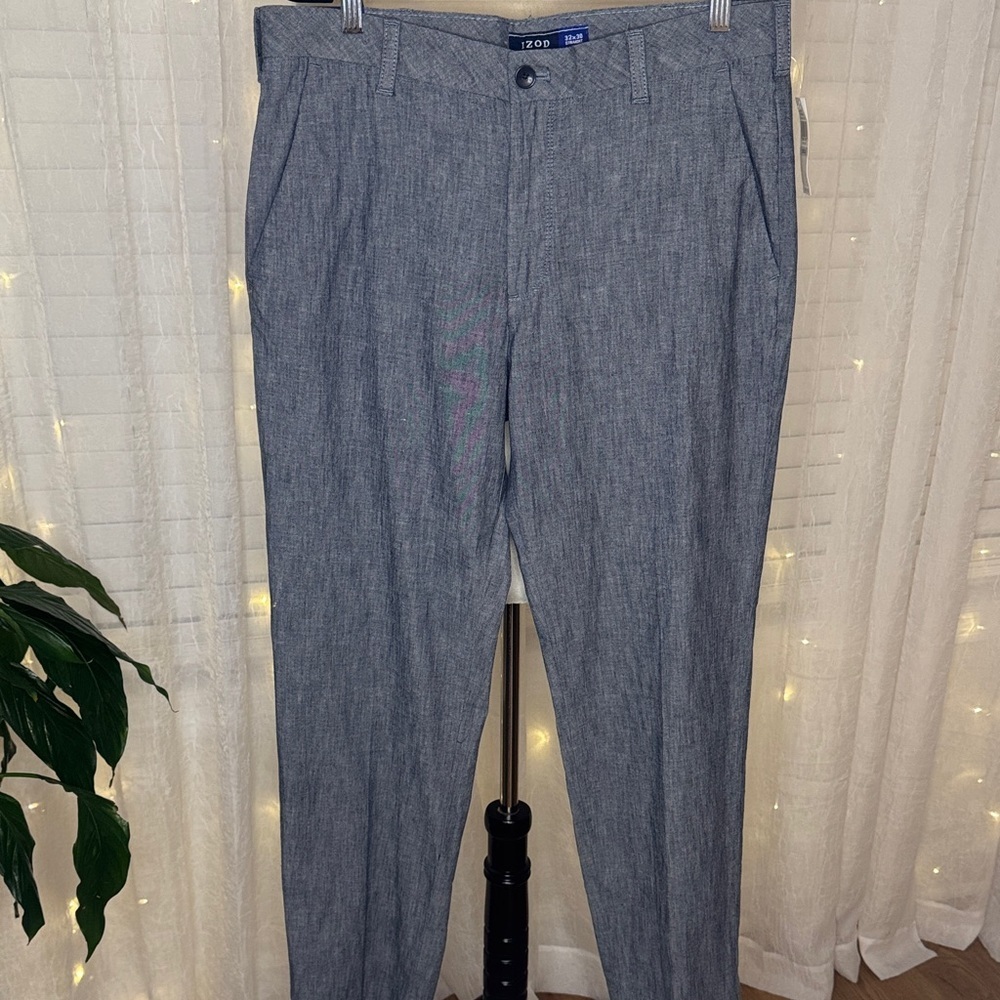 Izod Men's Charcoal Dress Pants